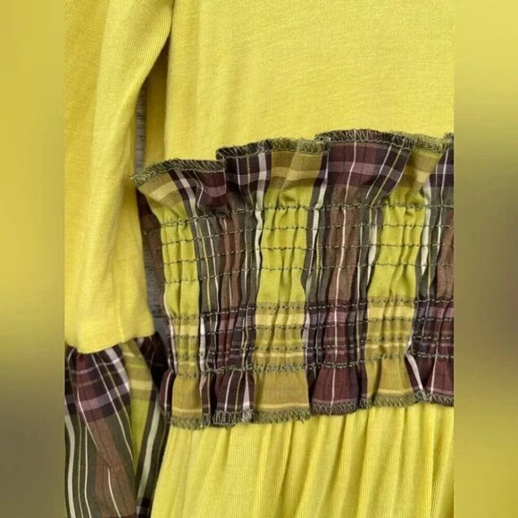 Nuvula plaid bell sleeve bubble hem dress medium - Picture 5 of 12